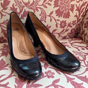Sofft Navy Patent Leather Pumps